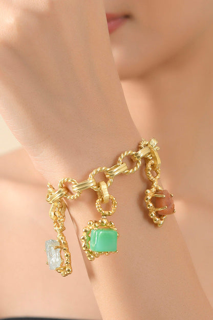Chrysoprase Enchanter Gemstone Studded Charm 