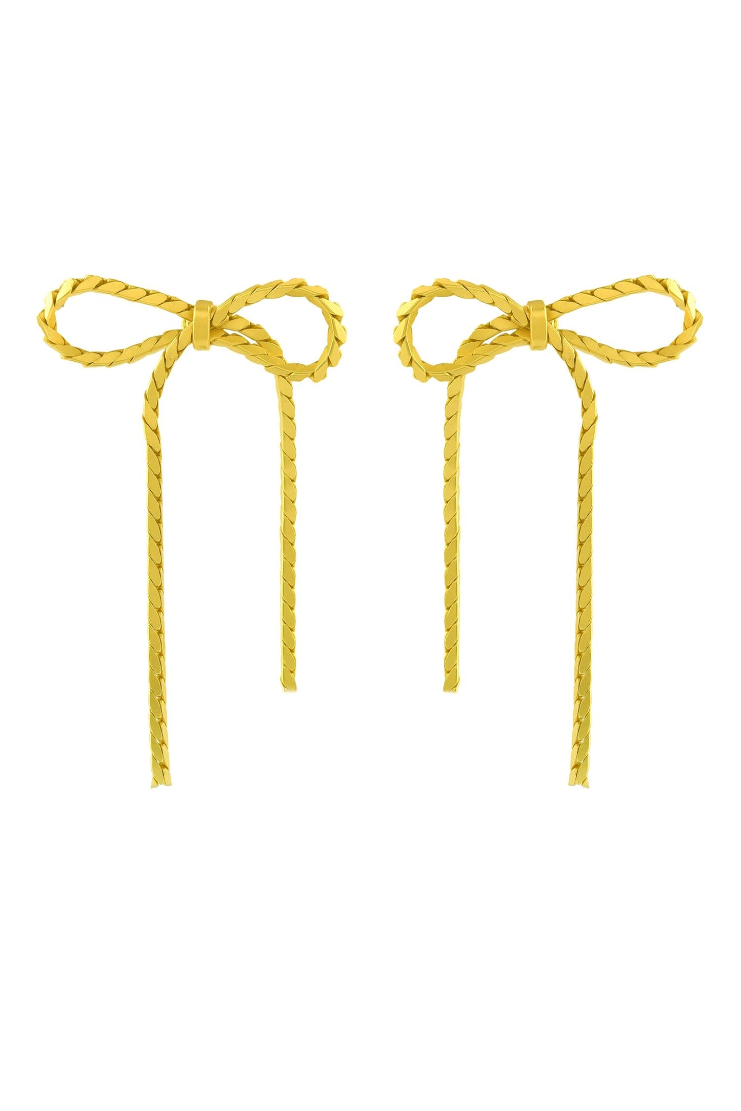 Braided Bow Shaped Earrings 