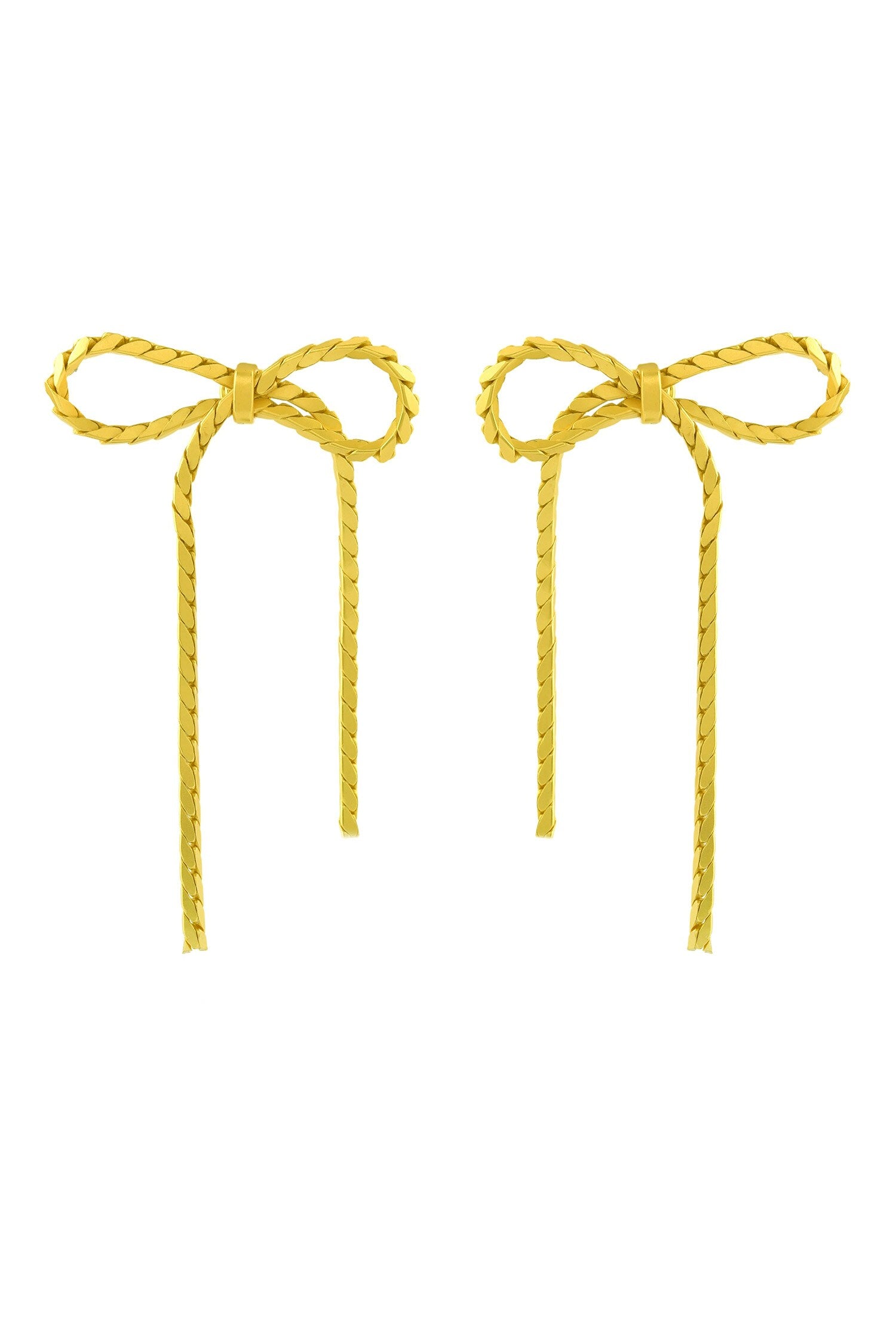 Braided Bow Shaped Earrings 