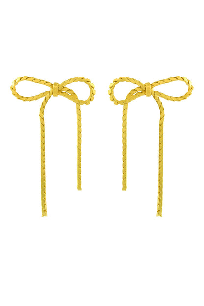 Braided Bow Shaped Earrings 