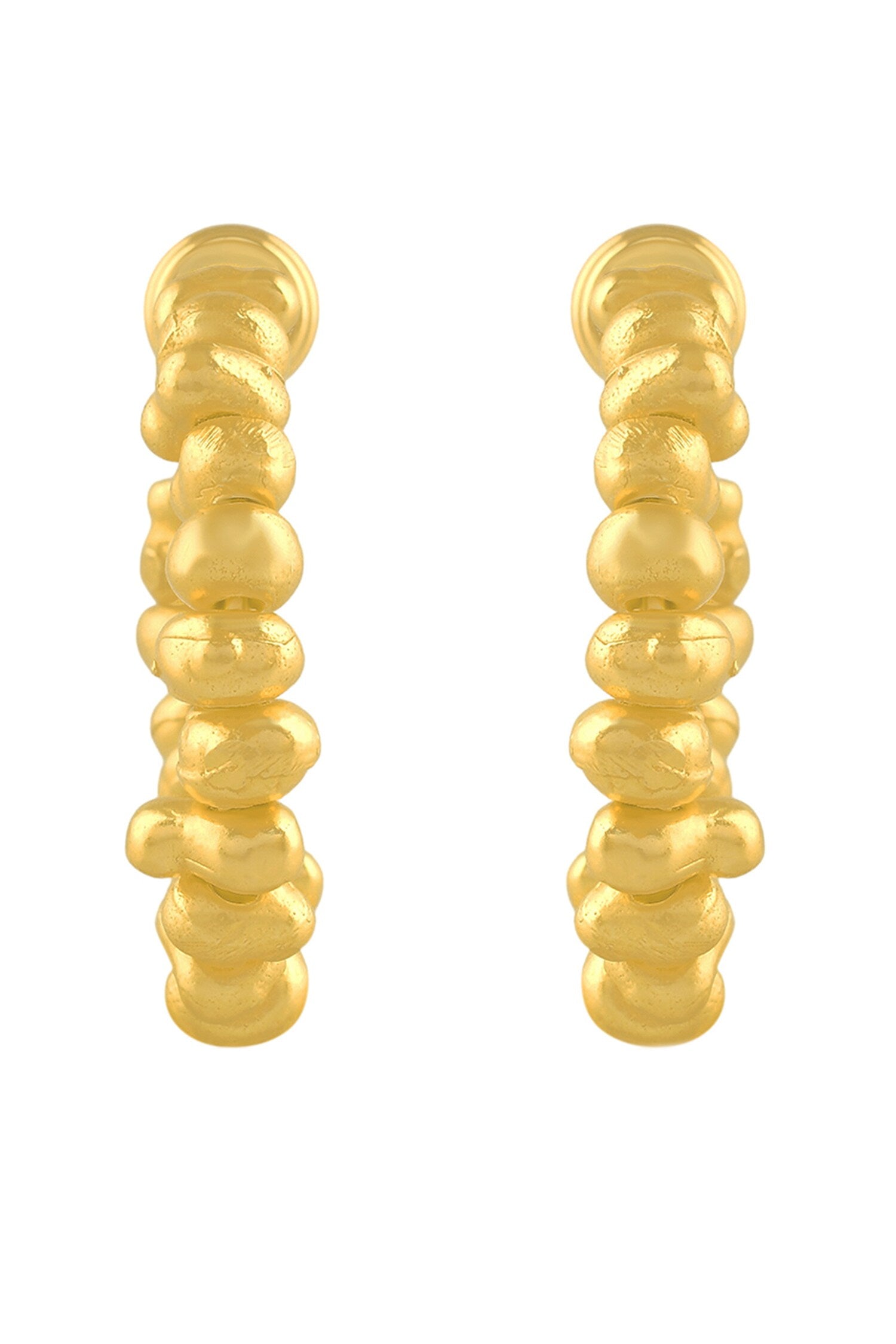 Molten Amorphous Bead Studded Earrings 