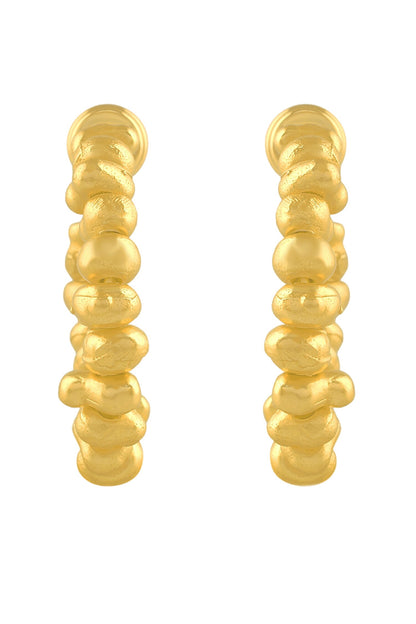 Molten Amorphous Bead Studded Earrings 