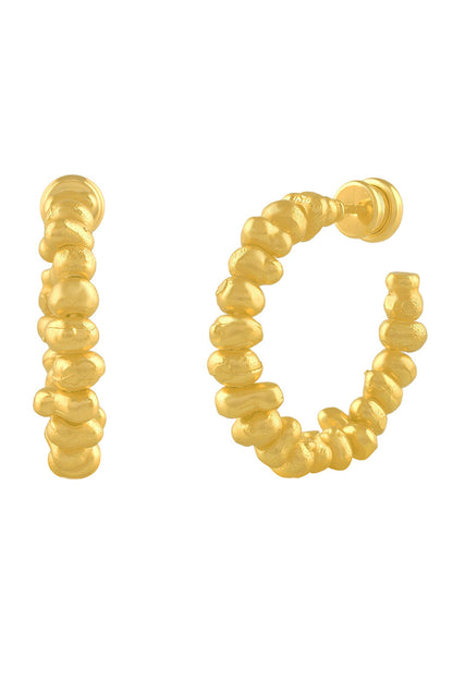 Molten Amorphous Bead Studded Earrings 