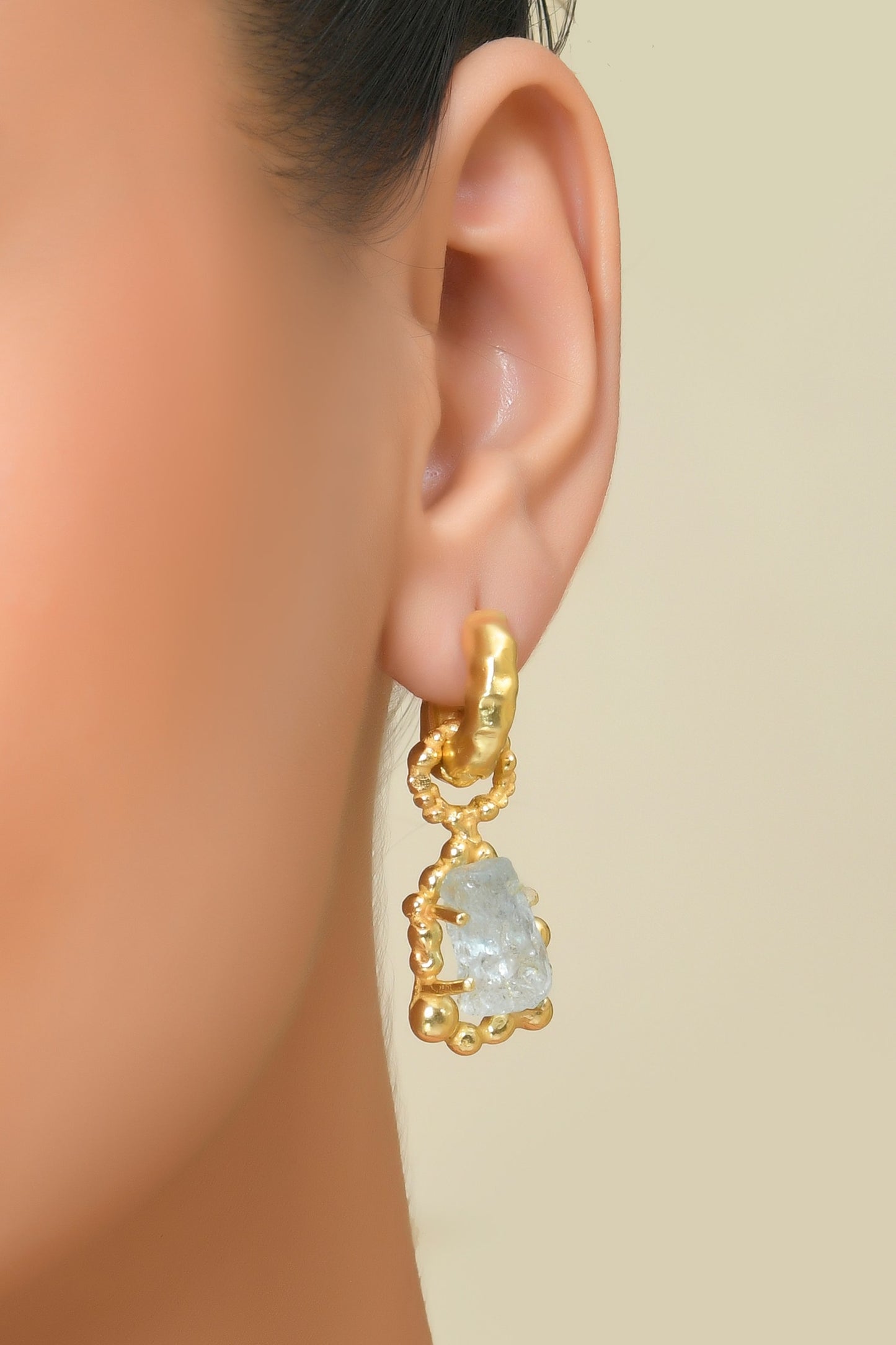 Aquamarine Sorcery Stone Embellished Drops 