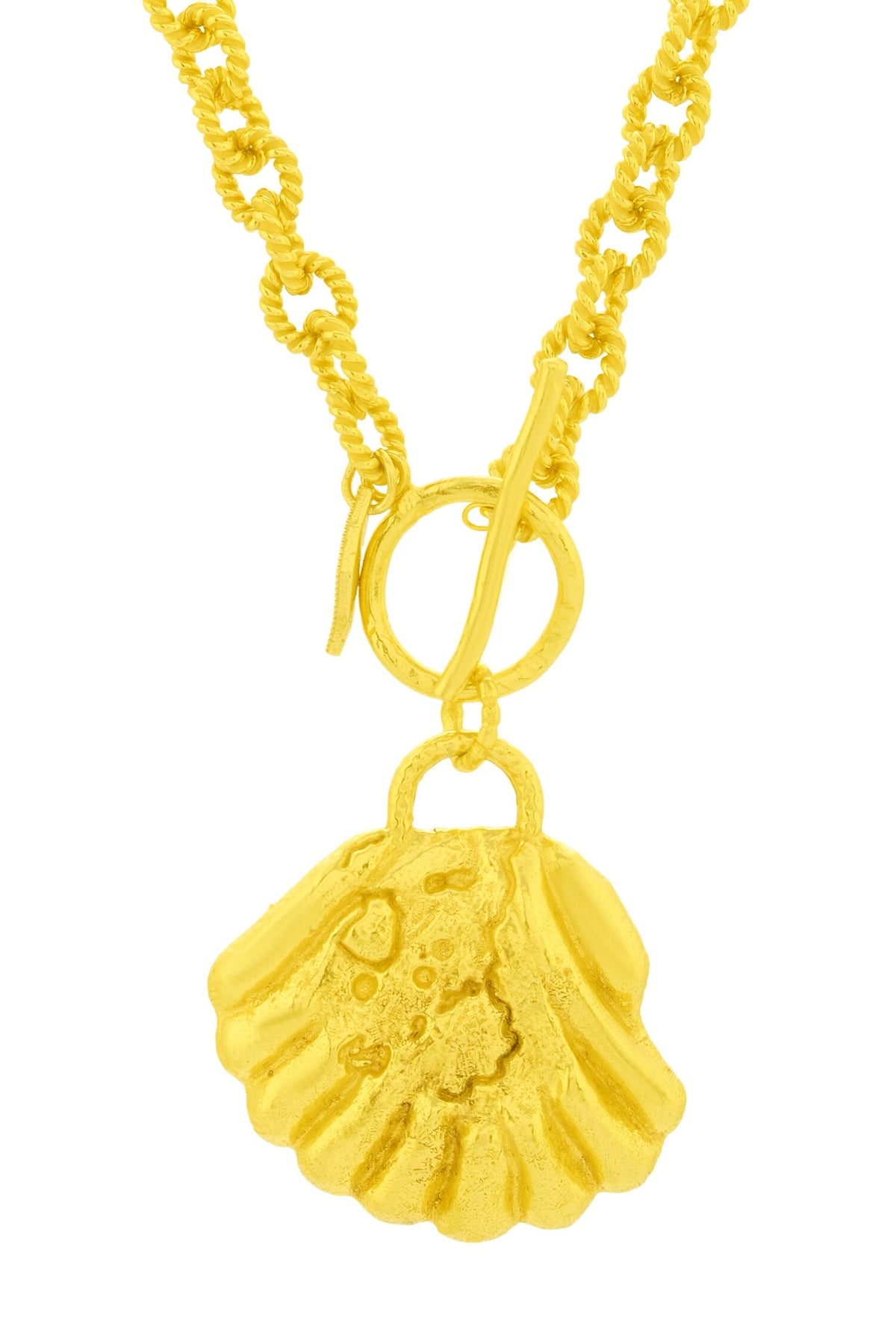Oasis Shell Carved Pendant Necklace 