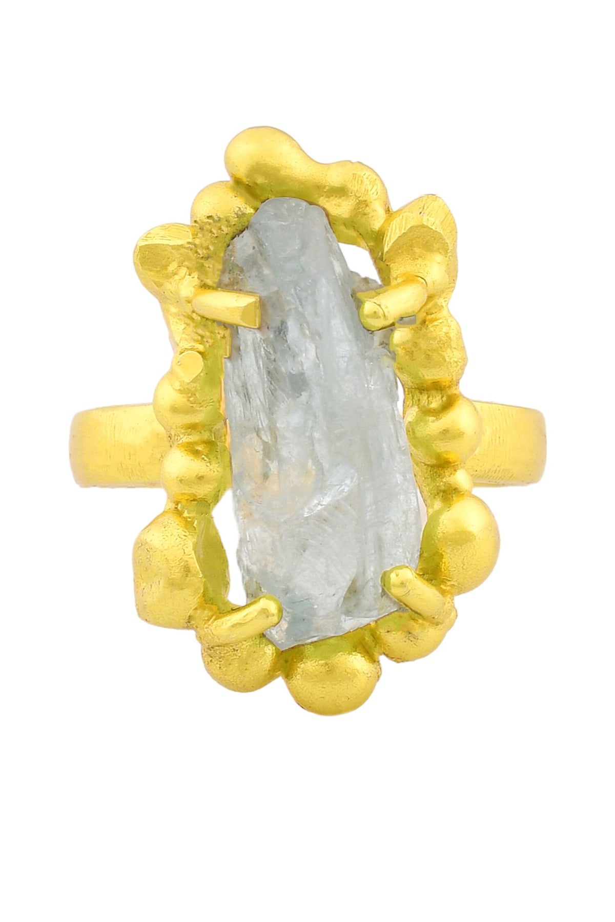 Aquamarine Sorcery Stone Studded Ring 