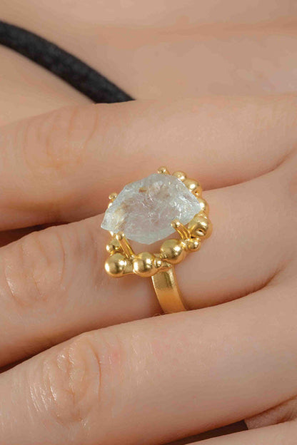 Aquamarine Sorcery Stone Studded Ring 