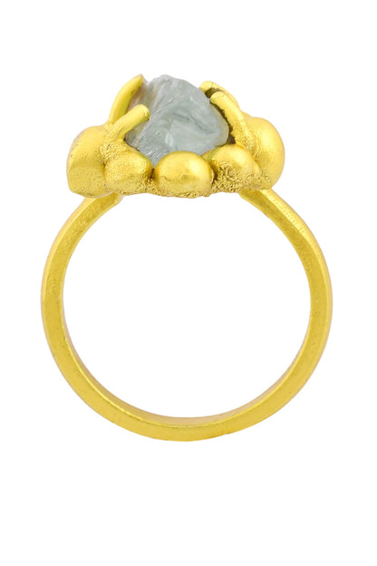 Aquamarine Sorcery Stone Studded Ring 