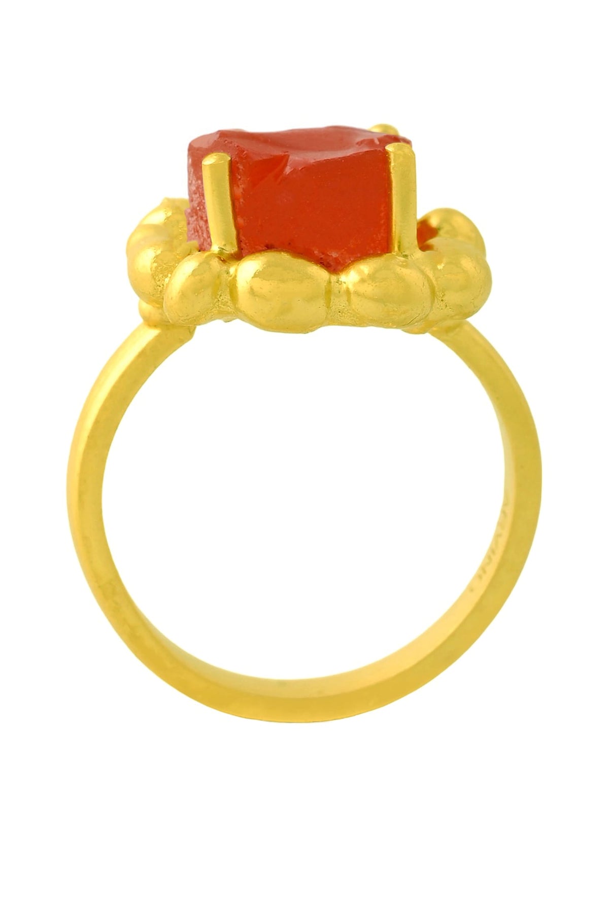 Carnelian Mineral Claw Ring 