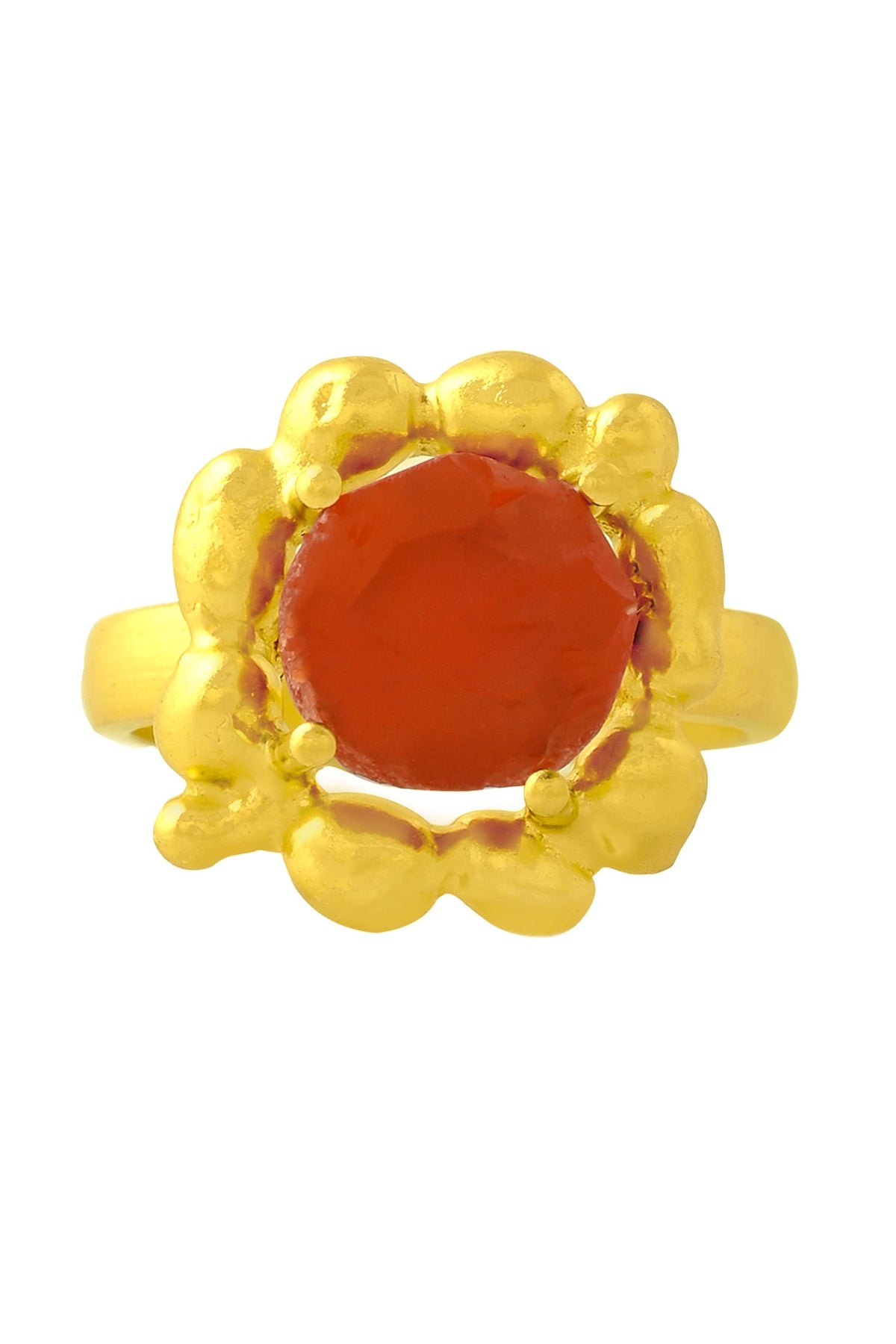Carnelian Mineral Claw Ring 