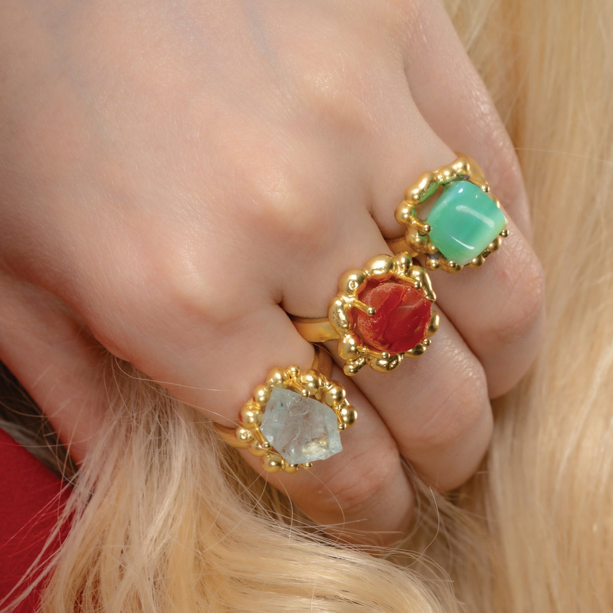 Chrysoprase Stone Studded Enchanter Ring 