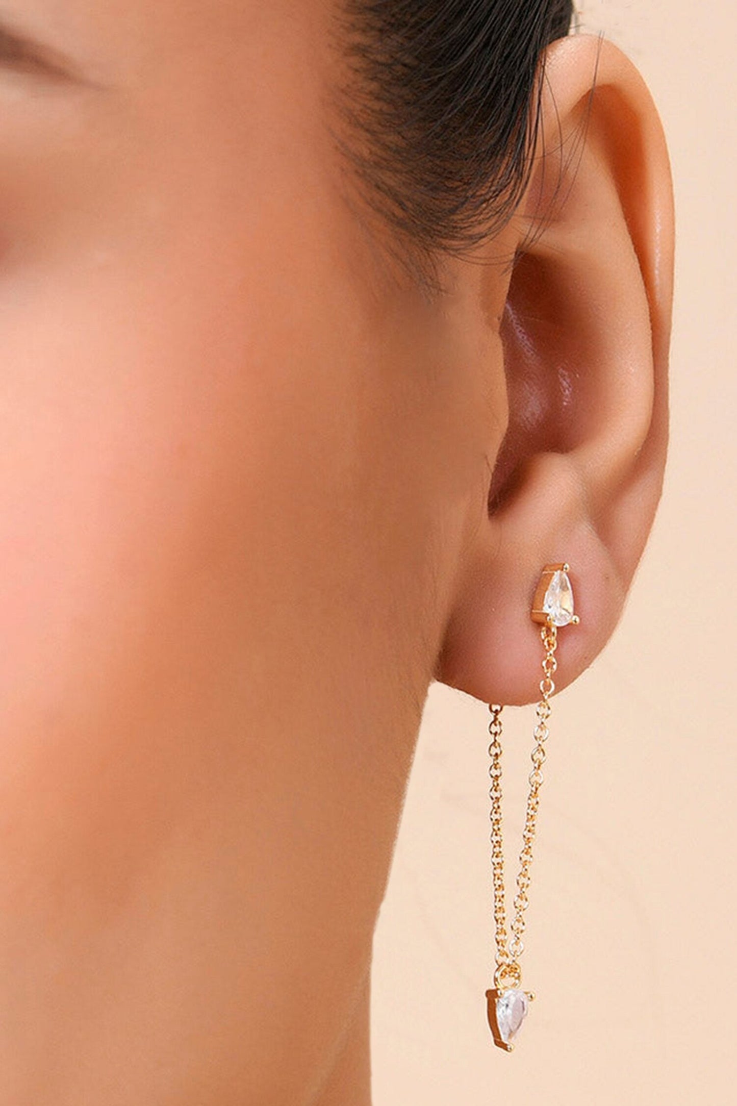 Arctic Glow Threader Earrings 