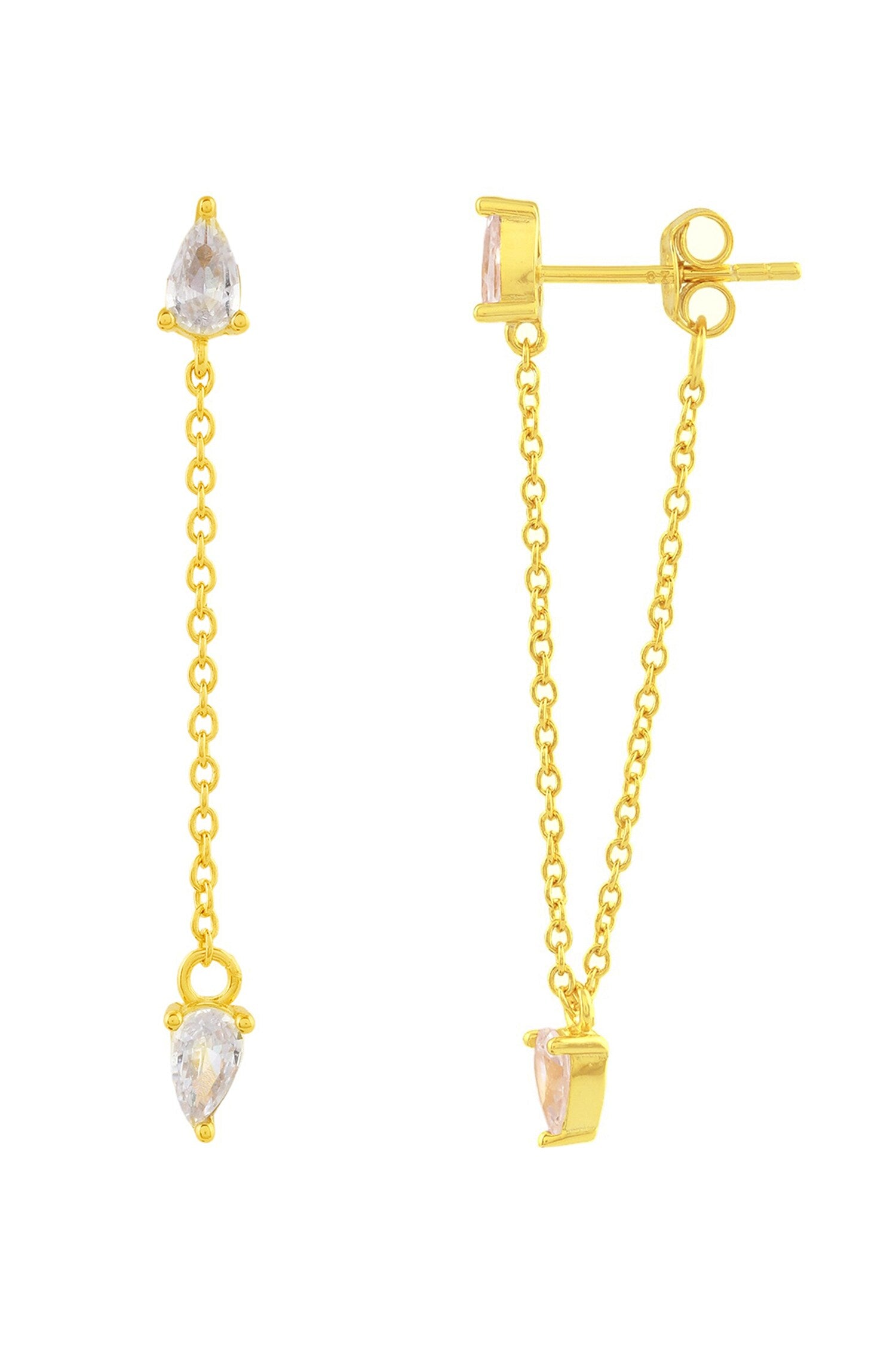 Arctic Glow Threader Earrings 