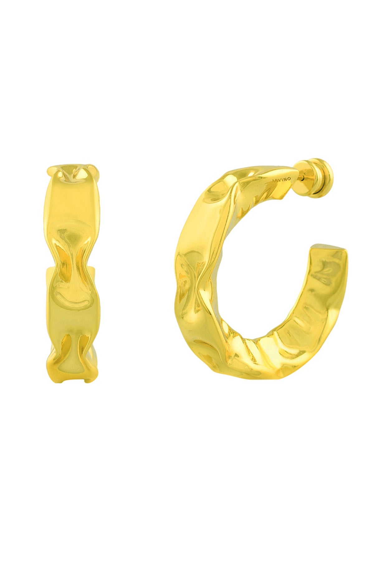 Hammered Medium Hoops 