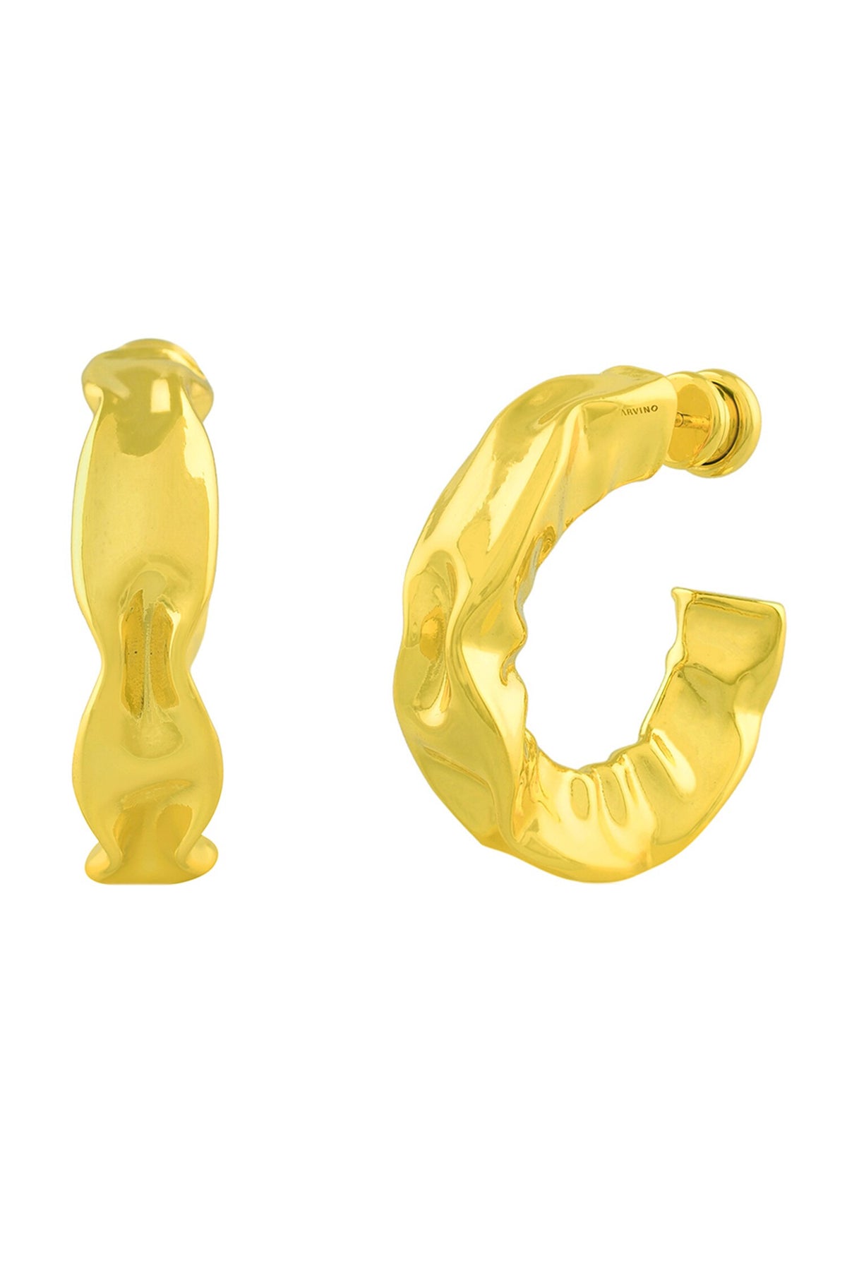 Hammered Small Hoops 