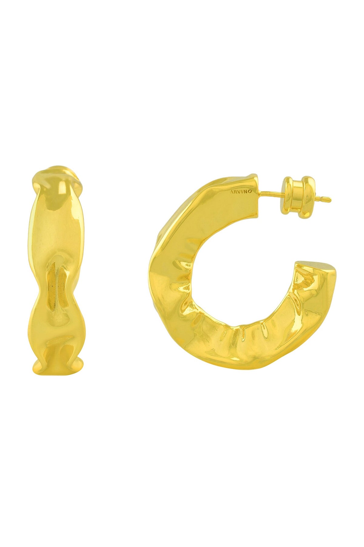 Hammered Small Hoops 