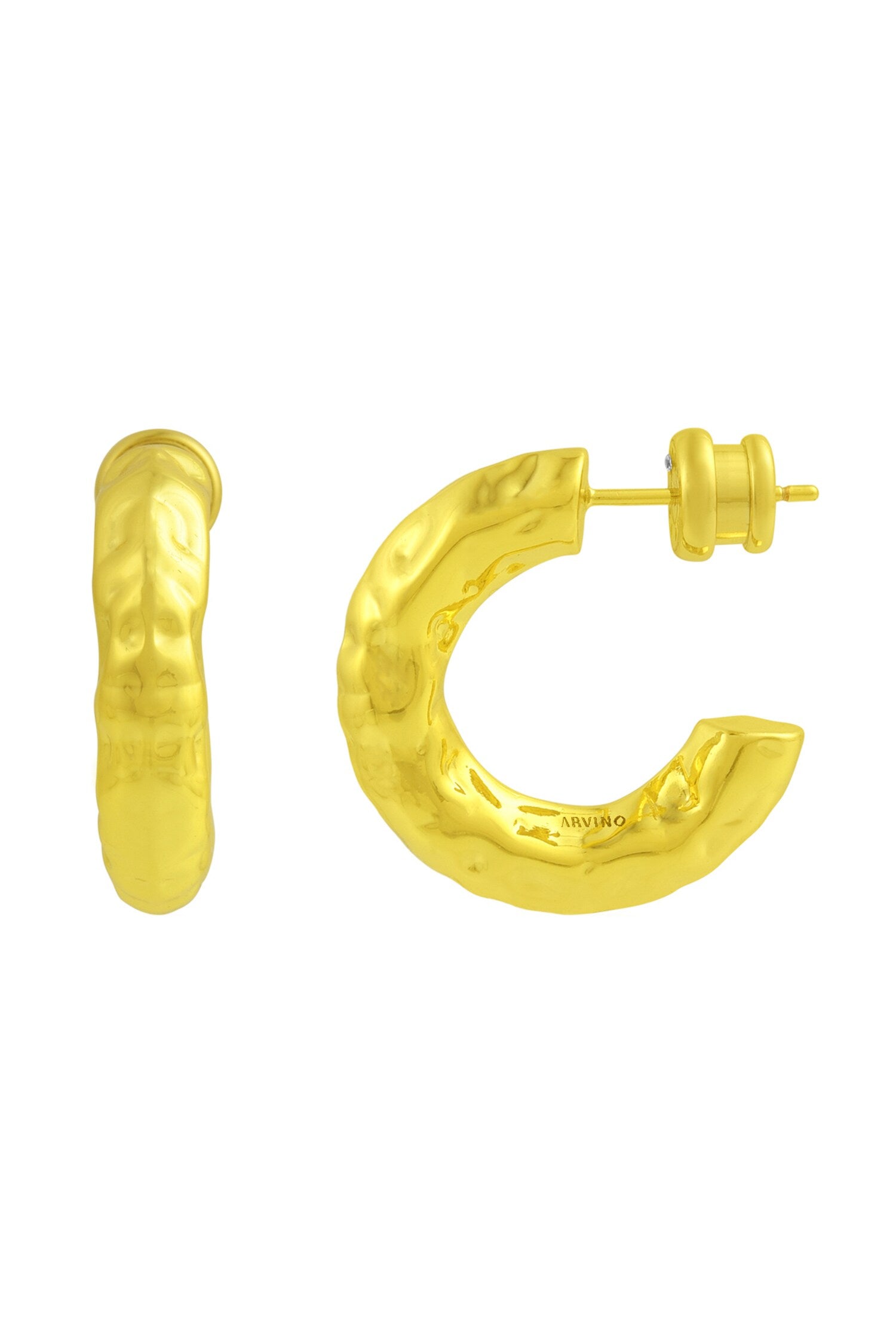 Etched Raw Bouldered Hoops Mini 