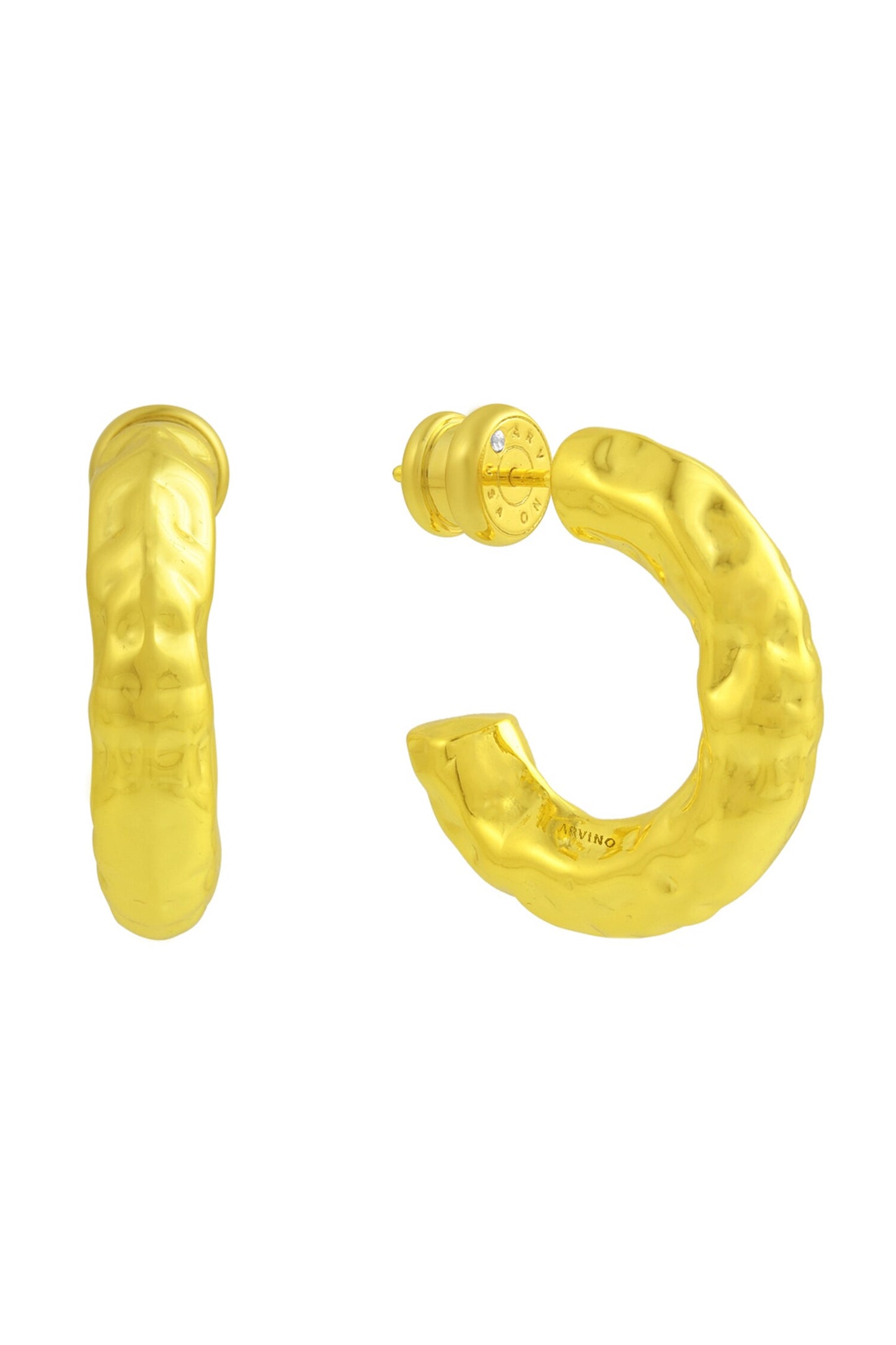 Etched Raw Bouldered Hoops Mini 