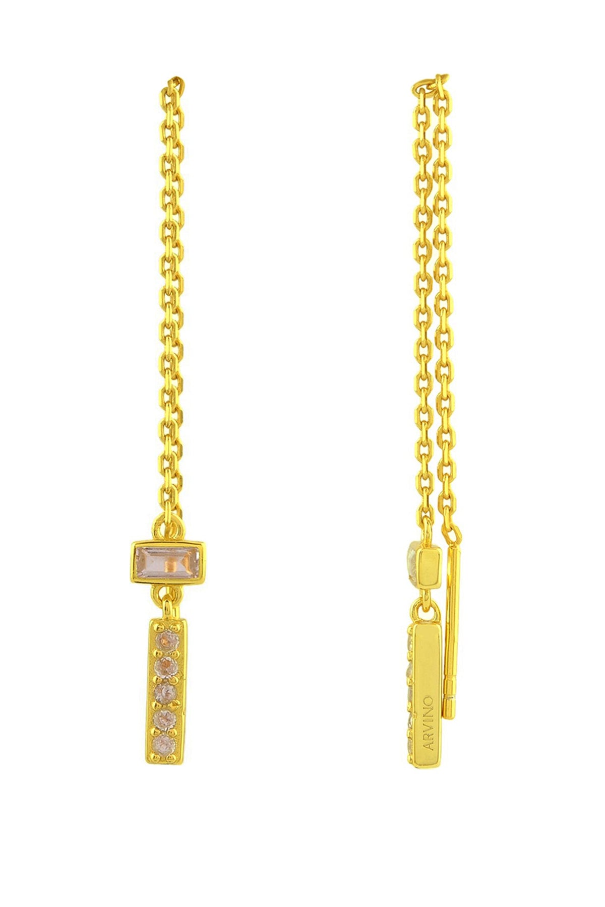 Petite Crystal Chain Threader Earrings 