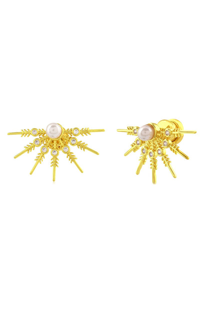 Luminescent Pearl Star Studs 