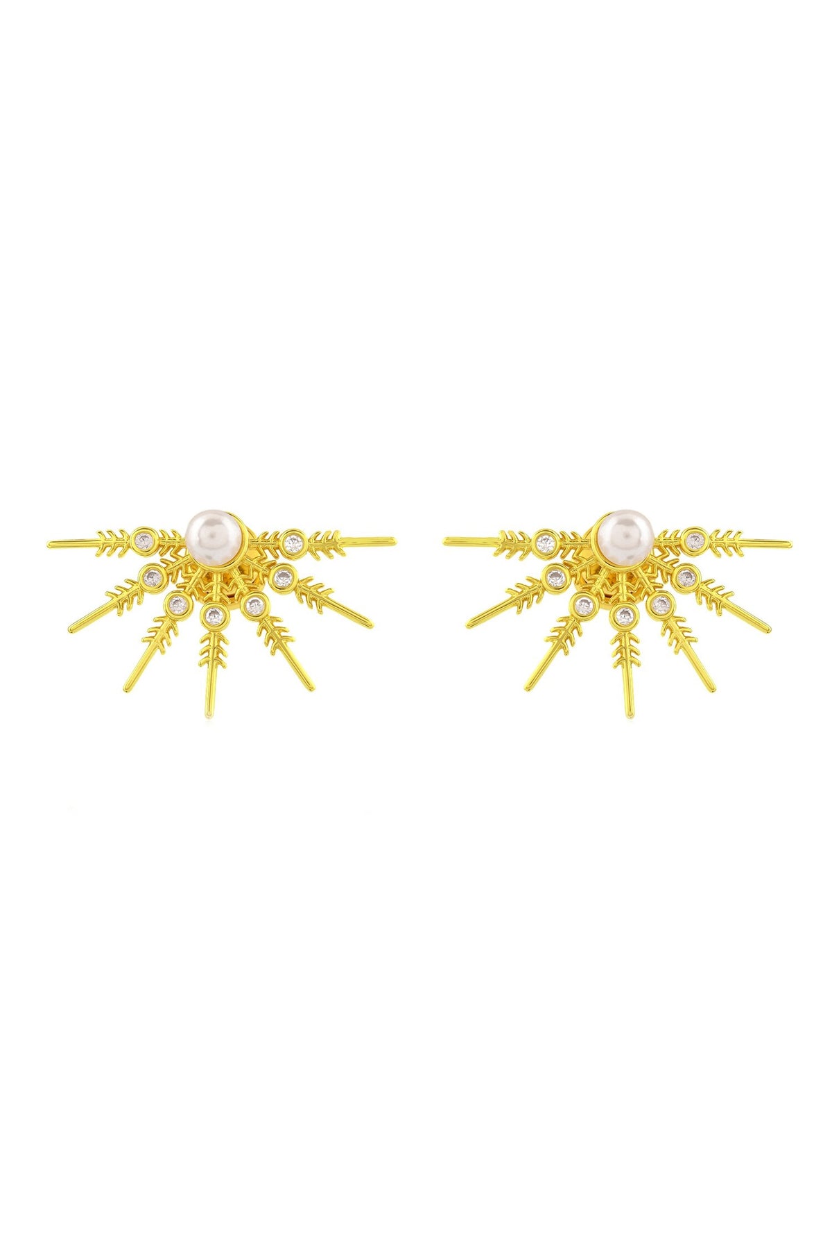 Luminescent Pearl Star Studs 