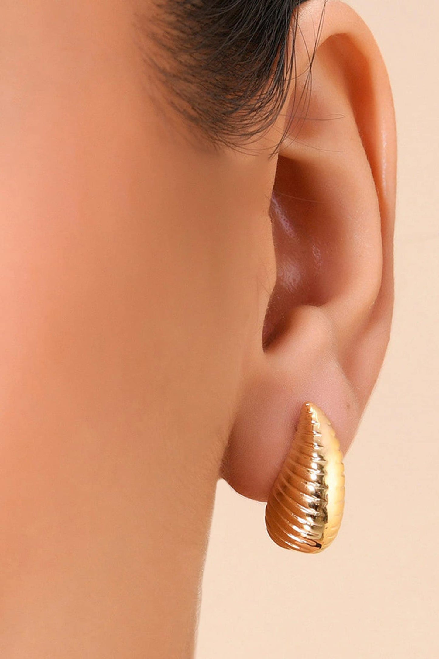 Linear Stream Teardrop Earrings 