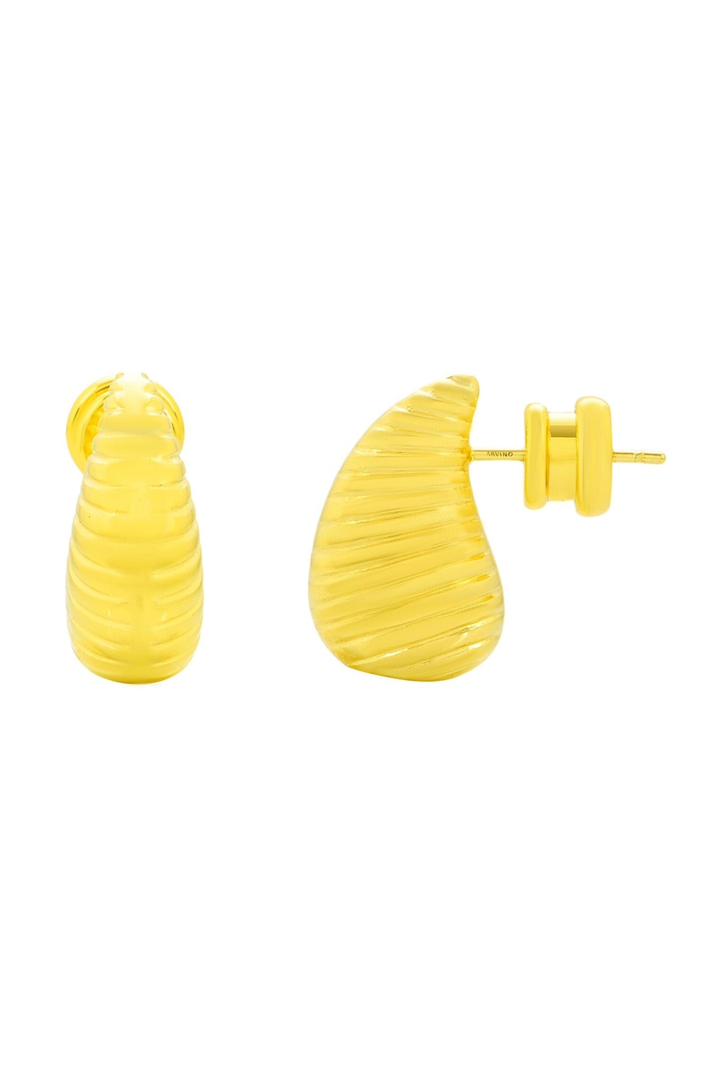 Linear Stream Teardrop Earrings 