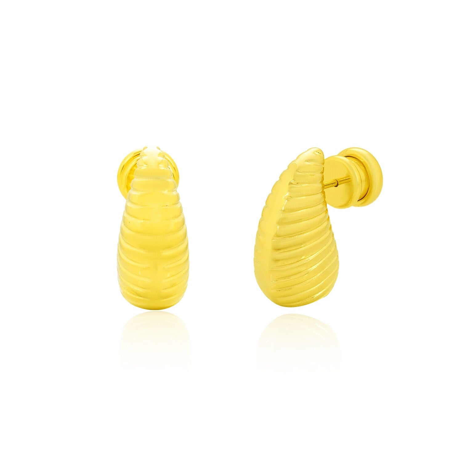 Linear Stream Teardrop Earrings 