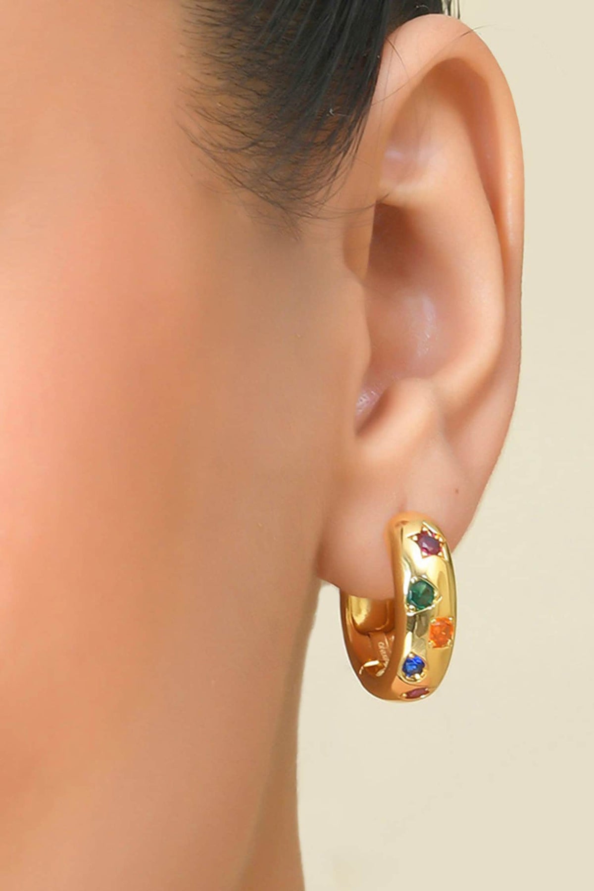 Facet Flow Hoops 