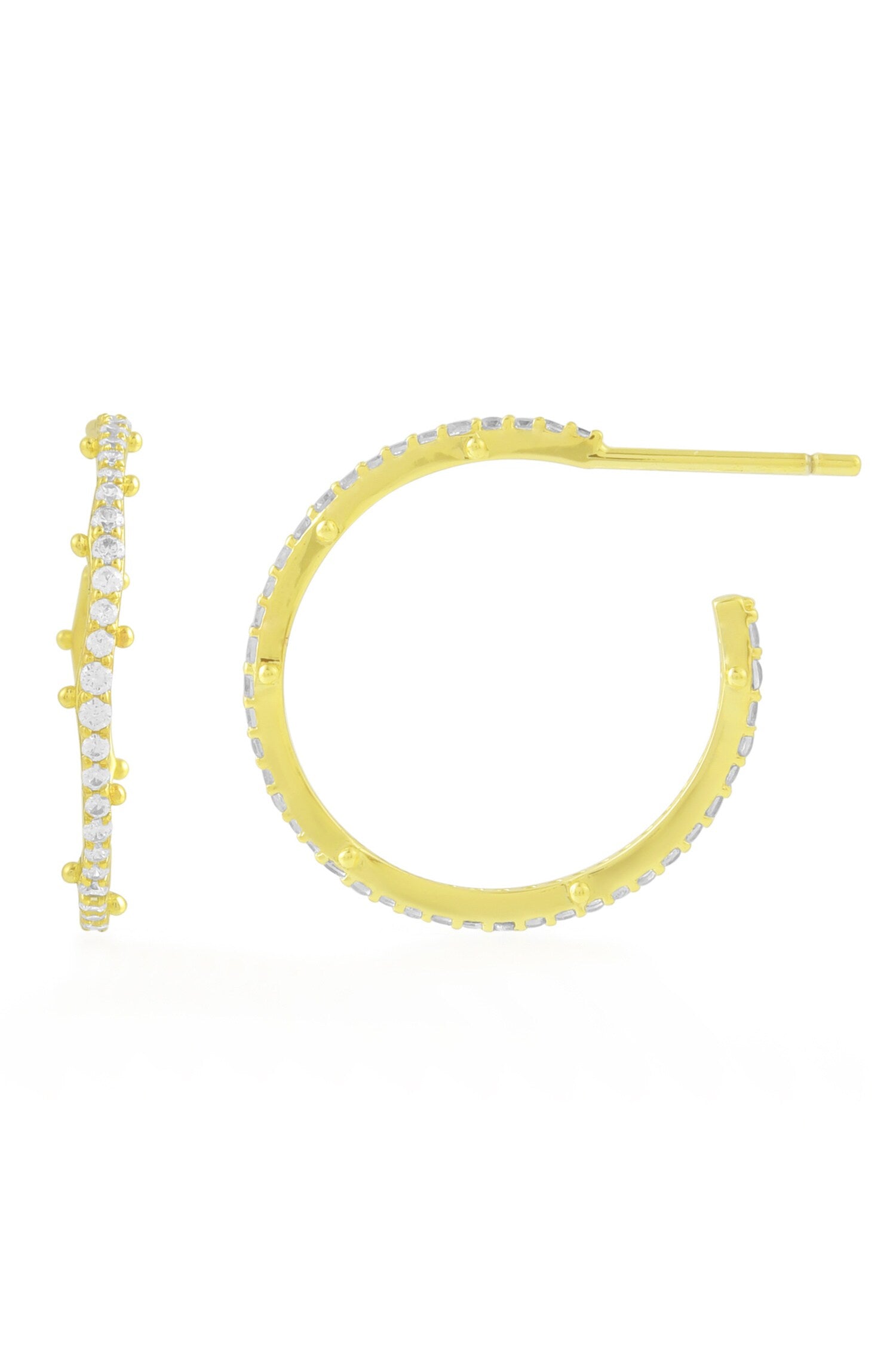 Studded Sculpt Hoops Medium 