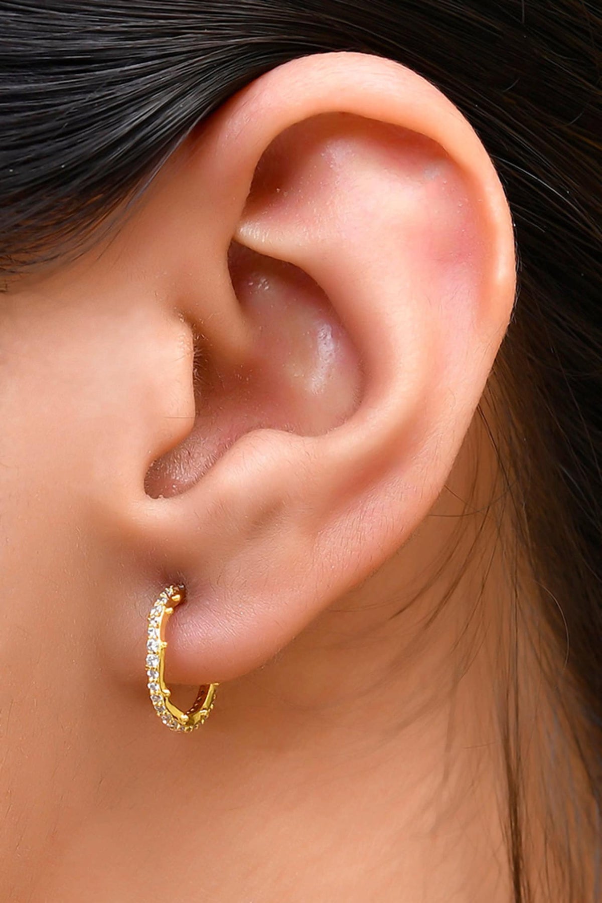 Studded Sculpt Hoops Small 