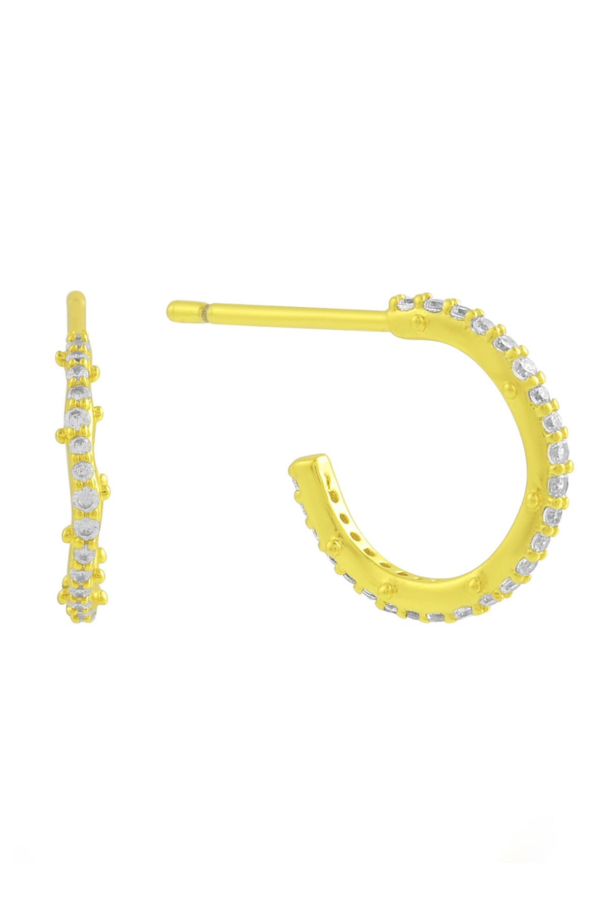 Studded Sculpt Hoops Small 
