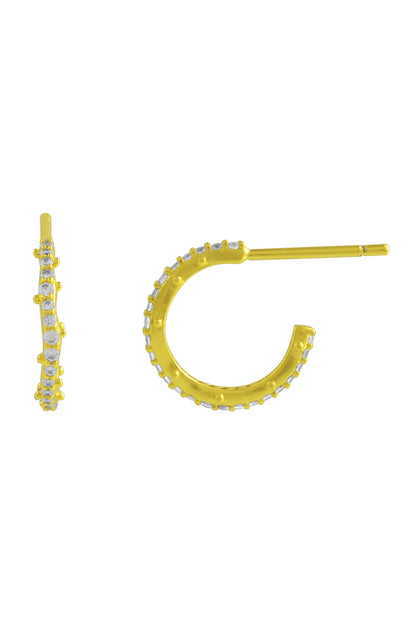 Studded Sculpt Hoops Small 
