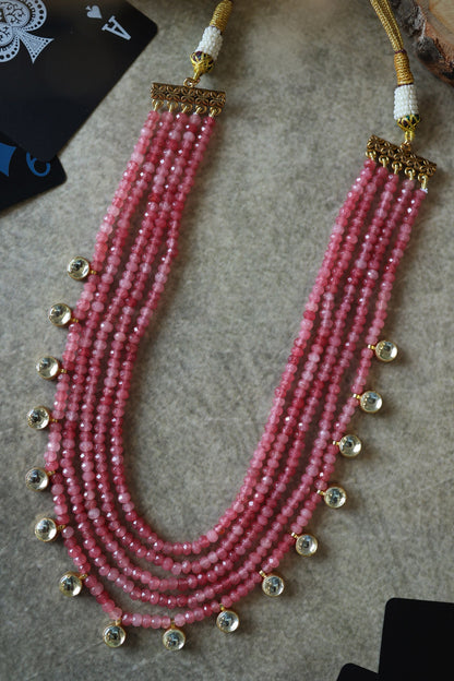 Onyx Bead Multi-Strand Necklace 