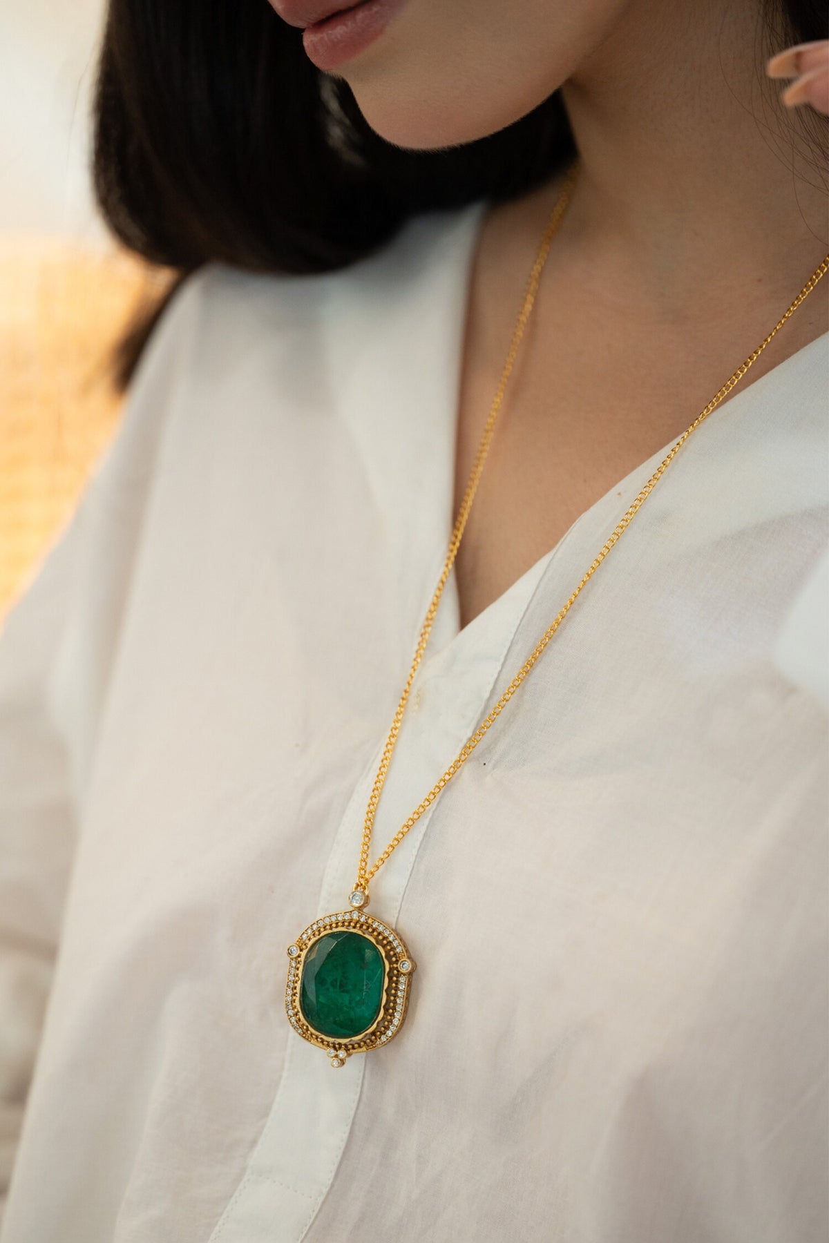 Kundan & Pearl Embellished Necklace 