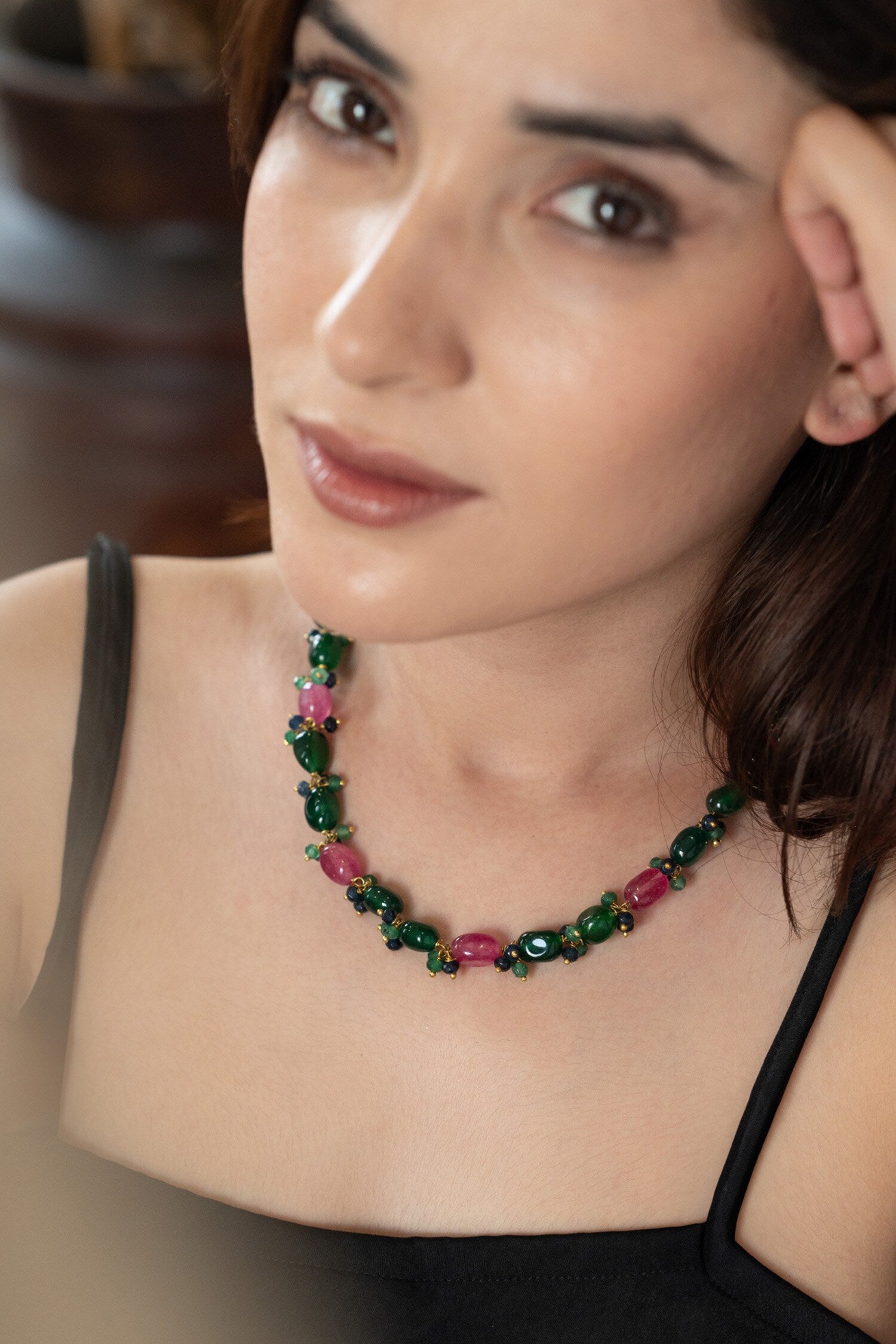 Onyx Embellished Necklace 