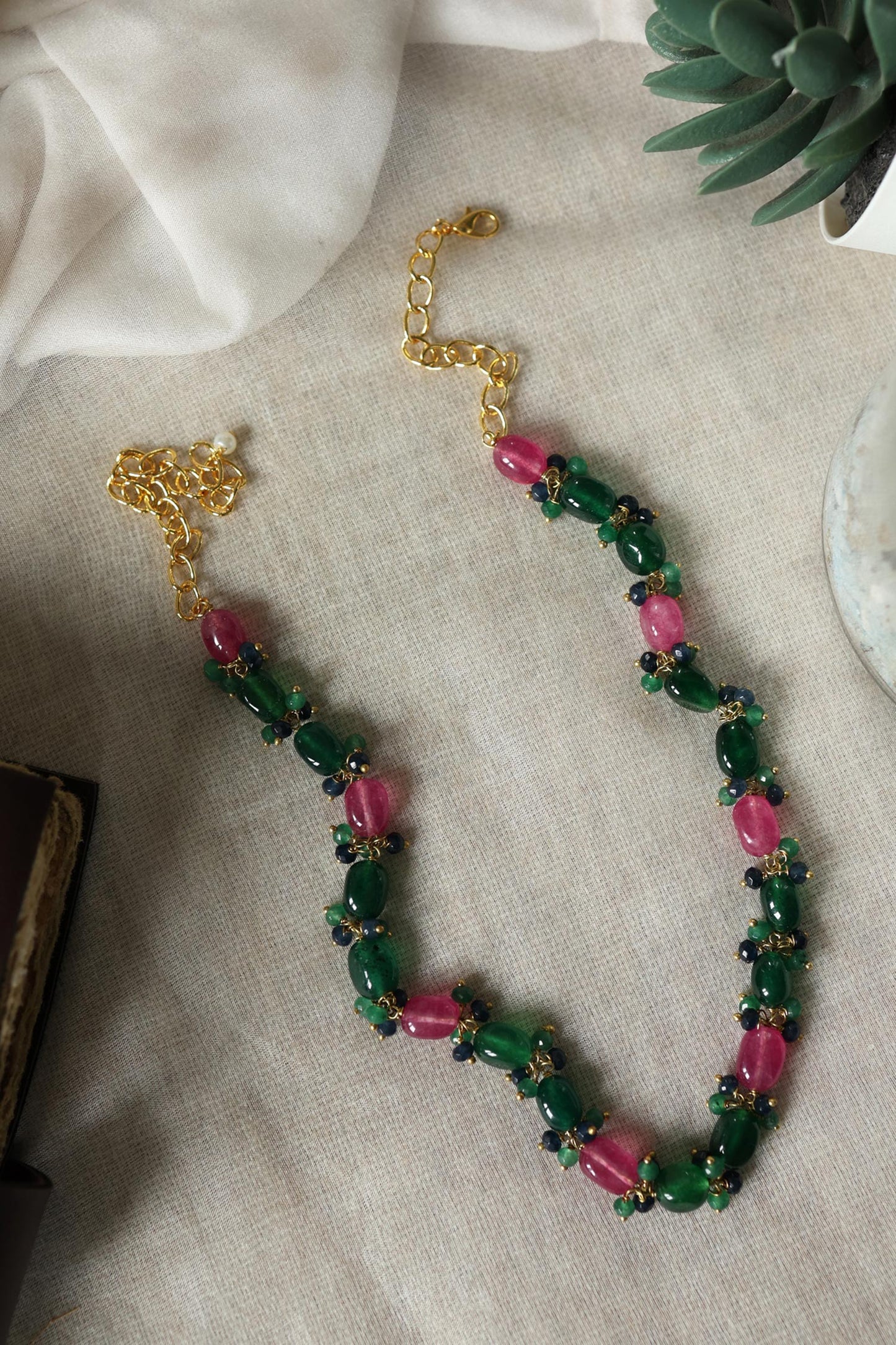 Onyx Embellished Necklace 