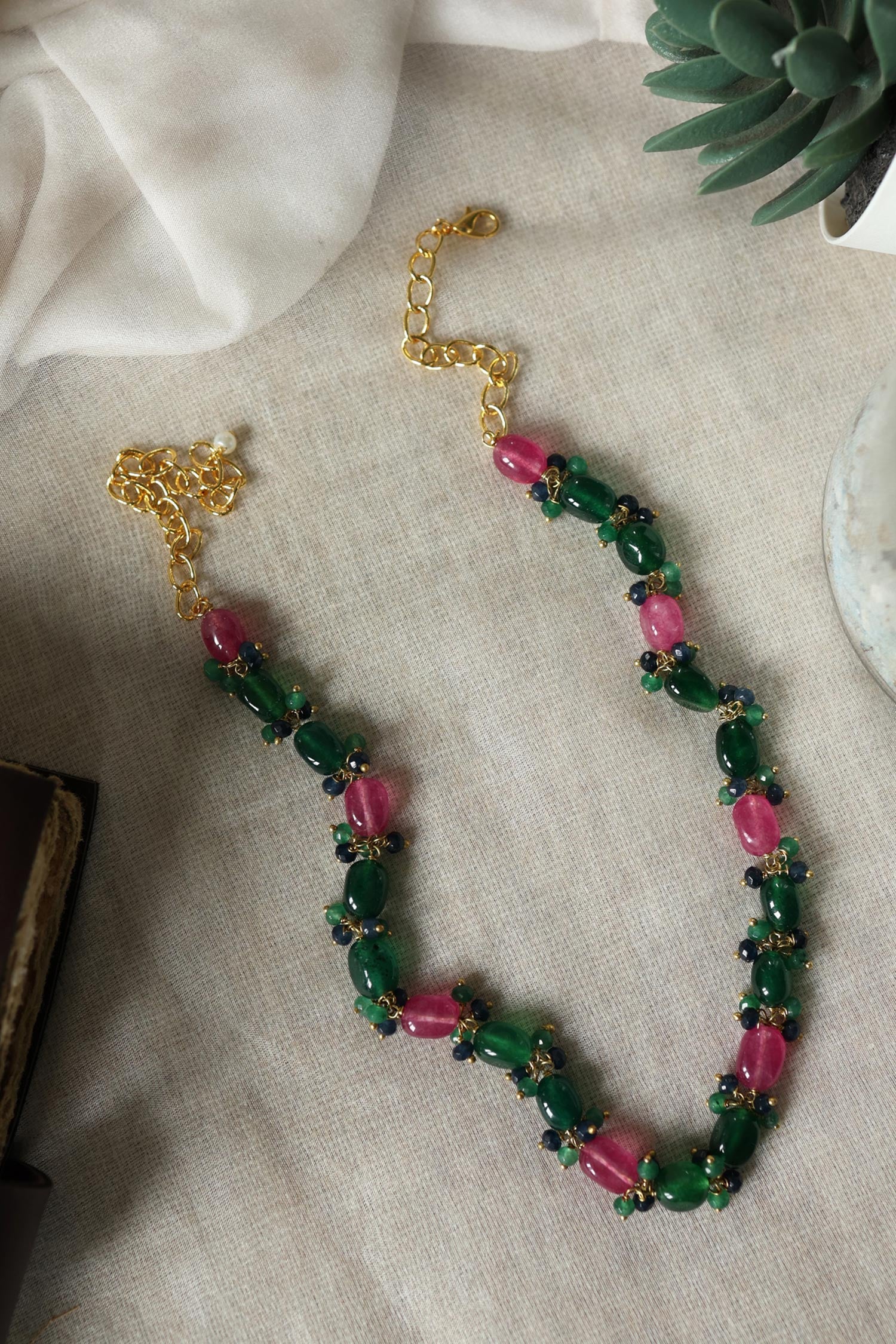 Onyx Embellished Necklace 