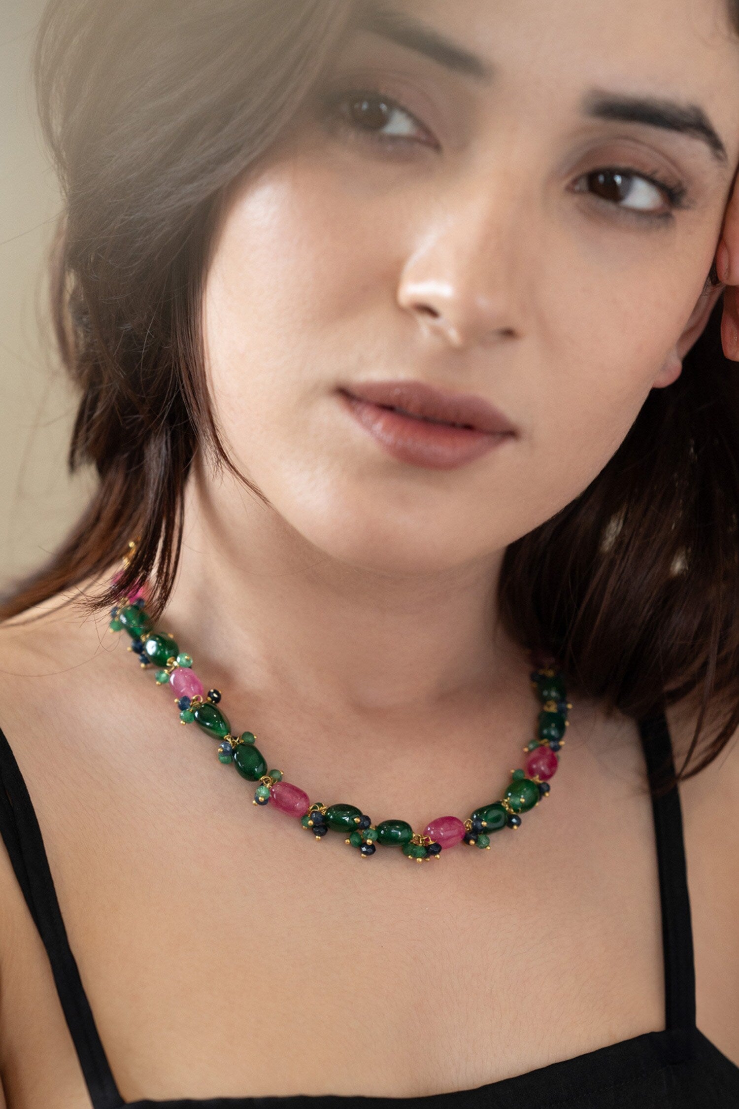 Onyx Embellished Necklace 