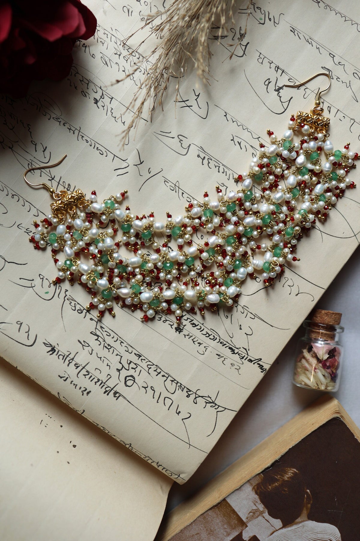 Pearl Embellished Braid Pin 