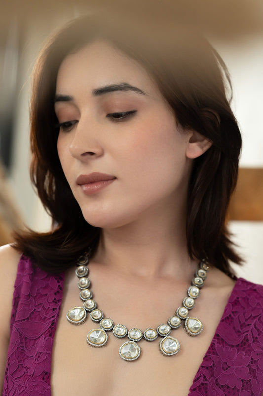Eidra Victorian Polki Embellished Necklace 