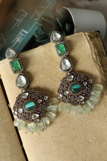 Victorian Polki Embellished Earrings 