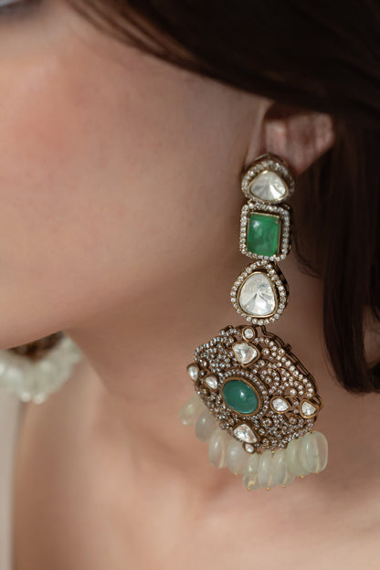 Victorian Polki Embellished Earrings 