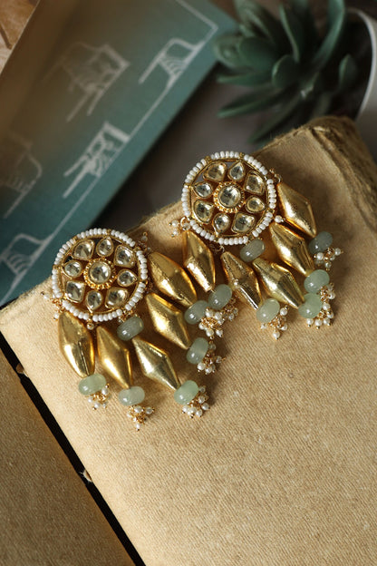 Onyx Stone Embellished Earrings 
