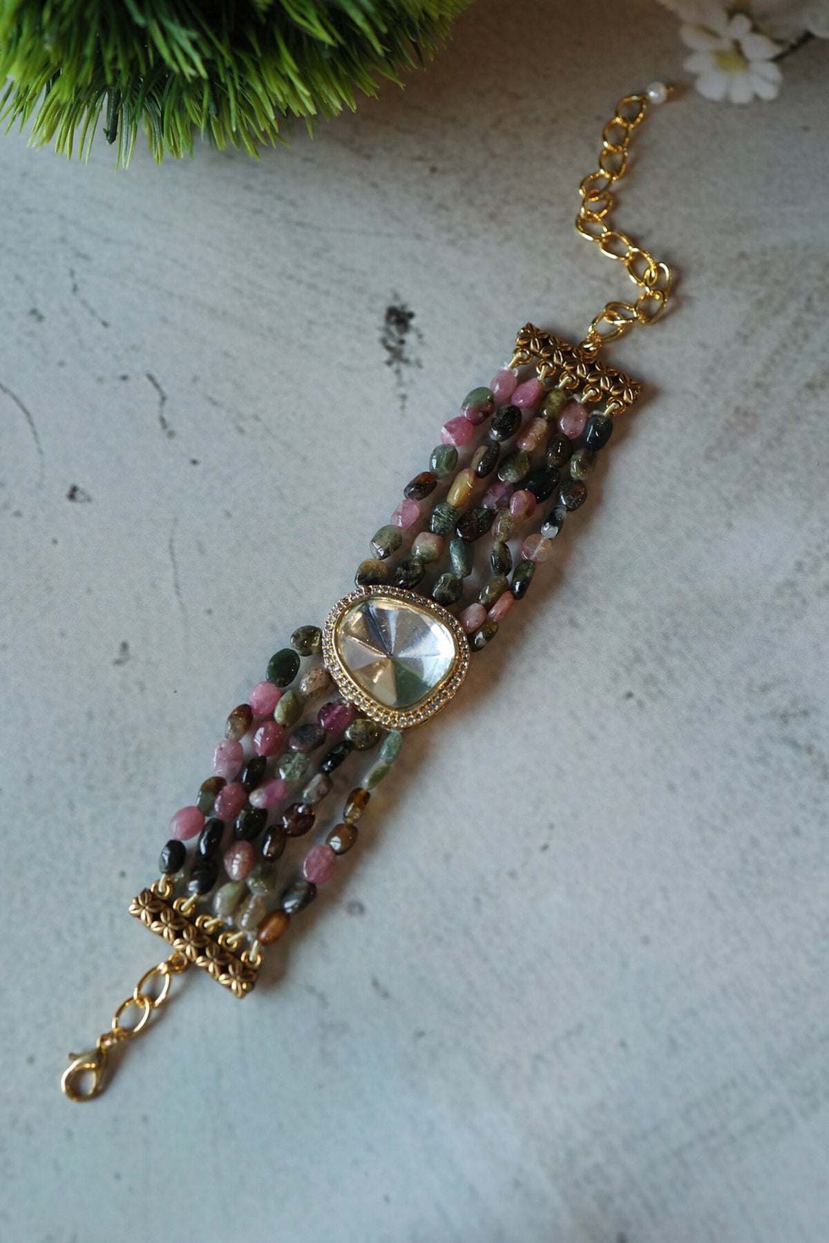 Victorian Polki Embellished Bracelet 