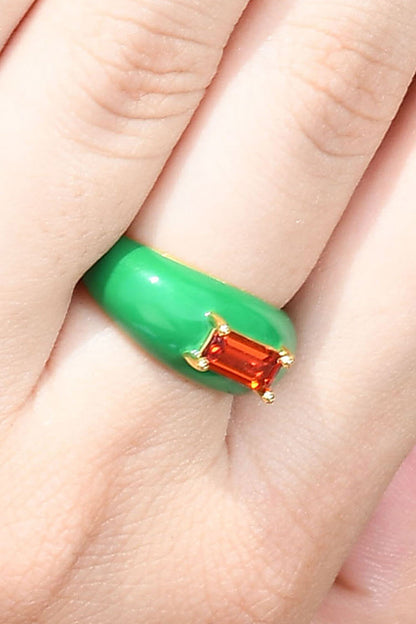 Garnet Forest Embellished Ring 