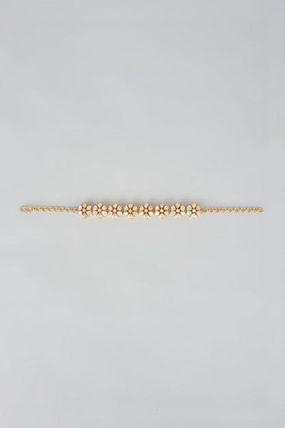 Moissanite Polki Floral Bracelet 