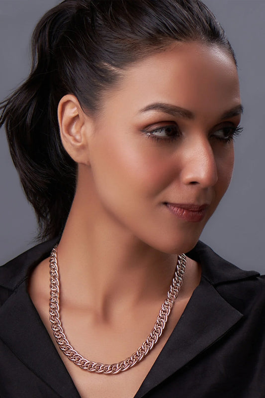 Double Chain Link Necklace 