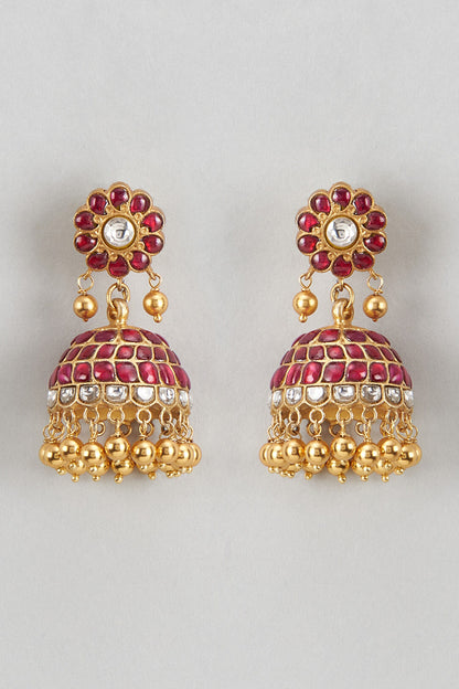 Kundan Embellished Jhumkas 