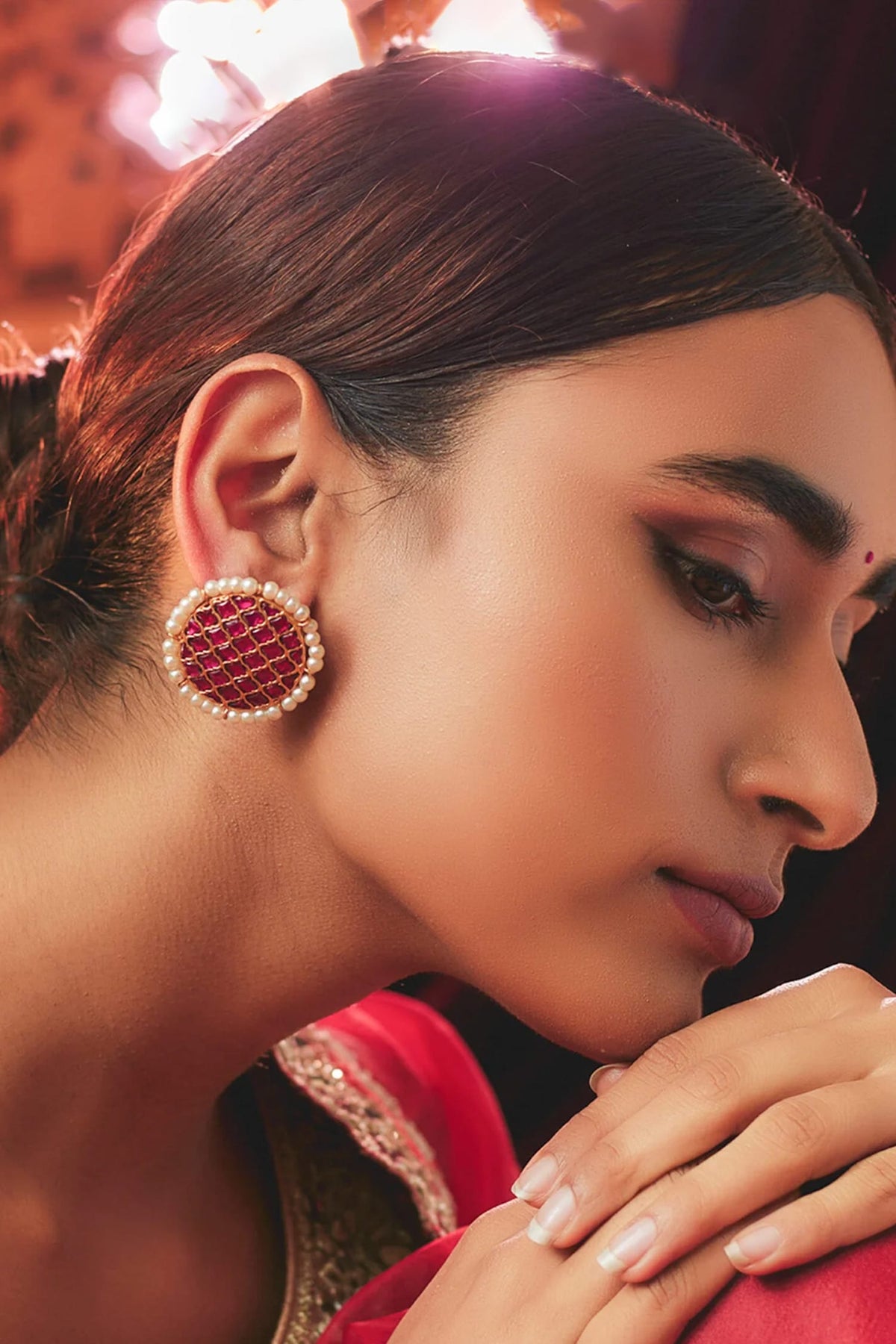 Kundan Stone Embellished Studs 